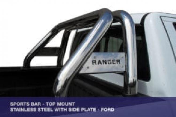Sports Roll Bars Stainless Steel with Side Plate